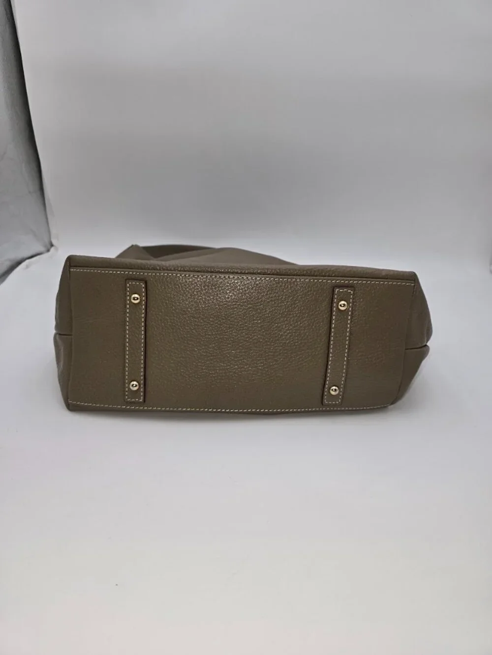 Dooney & Bourke Taupe Pebbled Leather Hobo Shoulder Bag